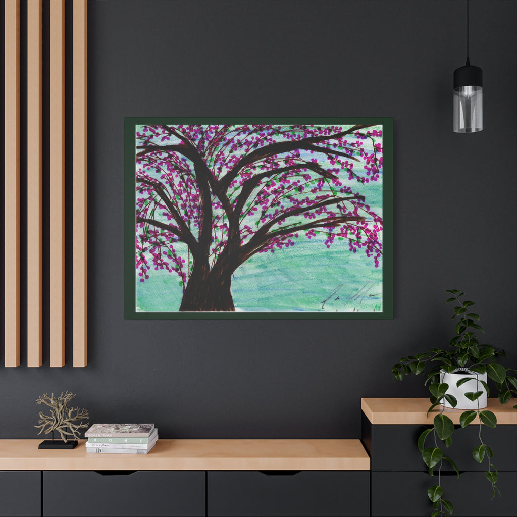 Blossoming Cherry Tree Matte Canvas Print — Stretched Wall Art (1.25")