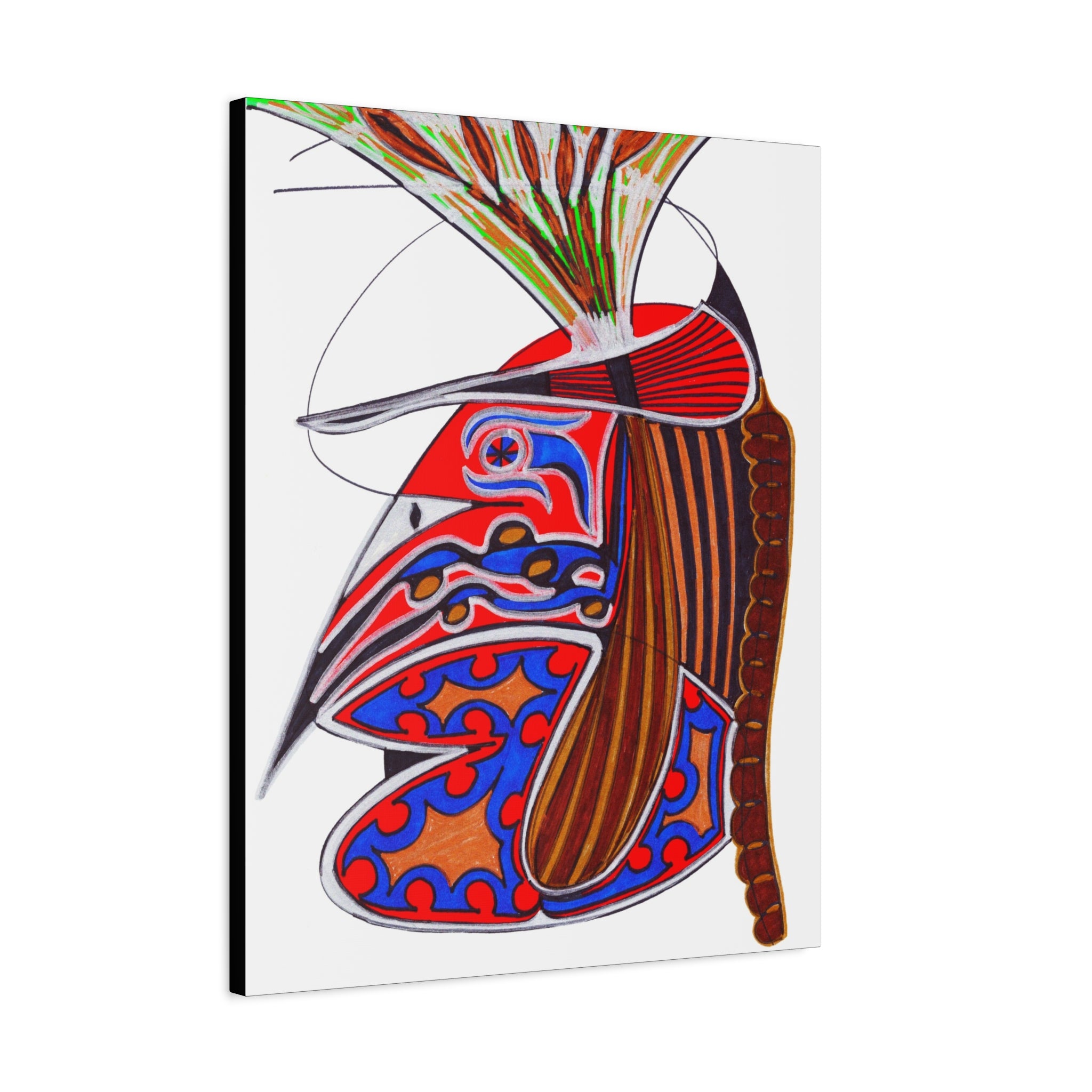 Abstract Tribal Bird Art Canvas