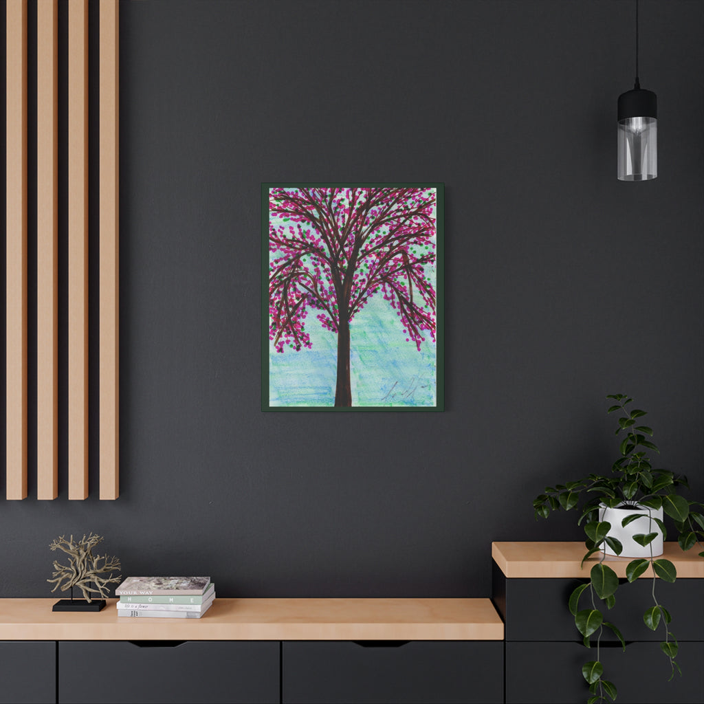 Pink Blossom Tree Matte Canvas Wall Art