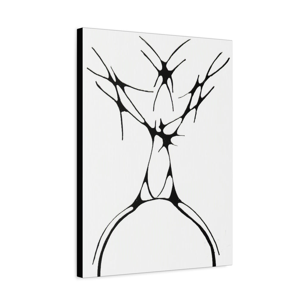 The Stag — Matte Canvas Print — Abstract Line Art Wall Art