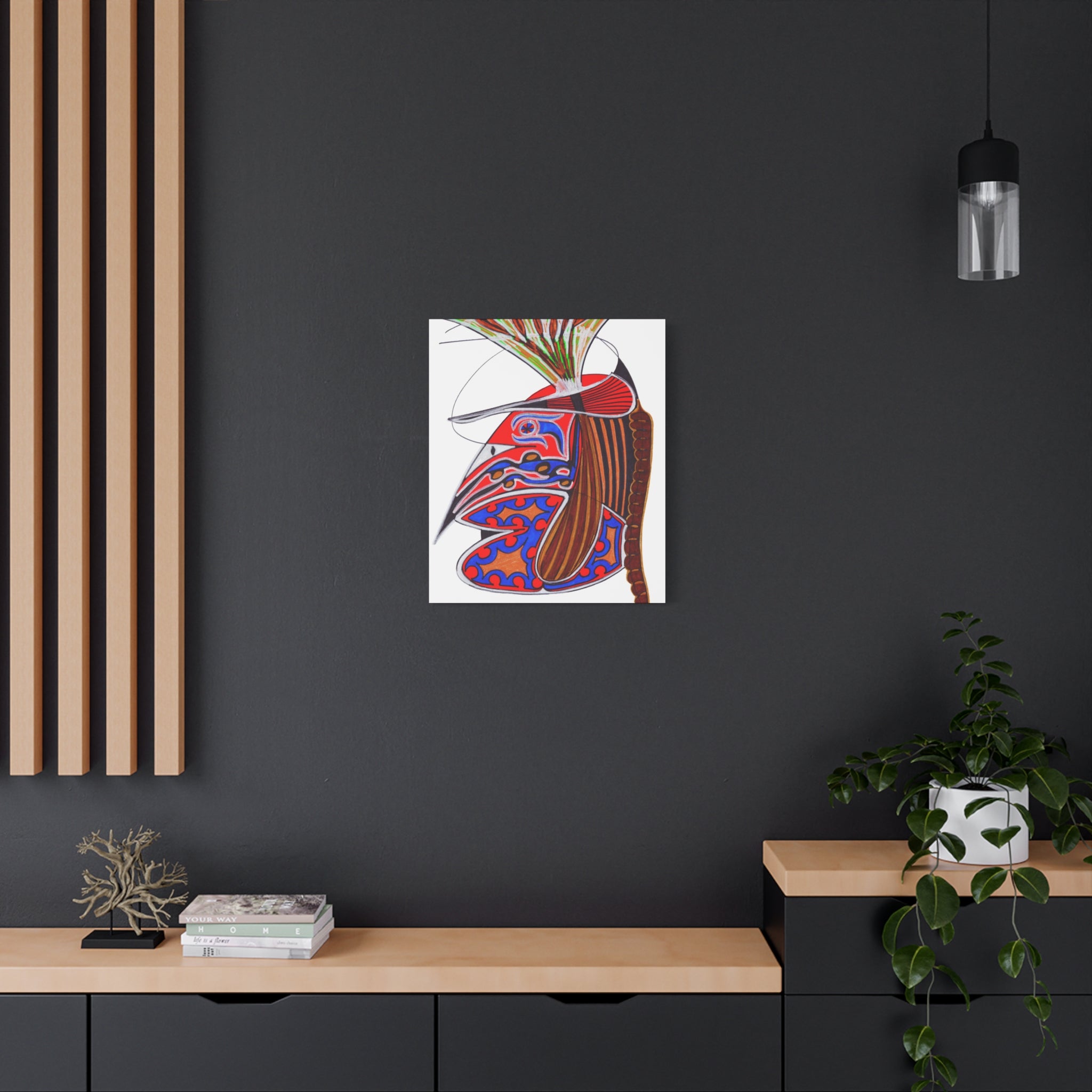 Abstract Tribal Bird Art Canvas
