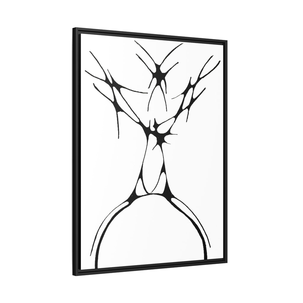 The Stag — Framed Matte Canvas Print — Abstract Line Art Wall Art
