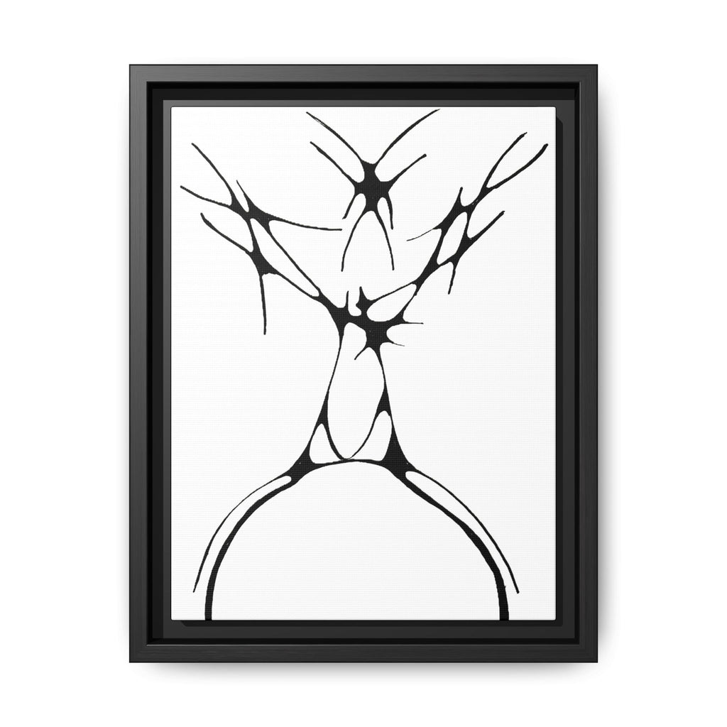 The Stag — Framed Matte Canvas Print — Abstract Line Art Wall Art