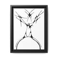 The Stag — Framed Matte Canvas Print — Abstract Line Art Wall Art