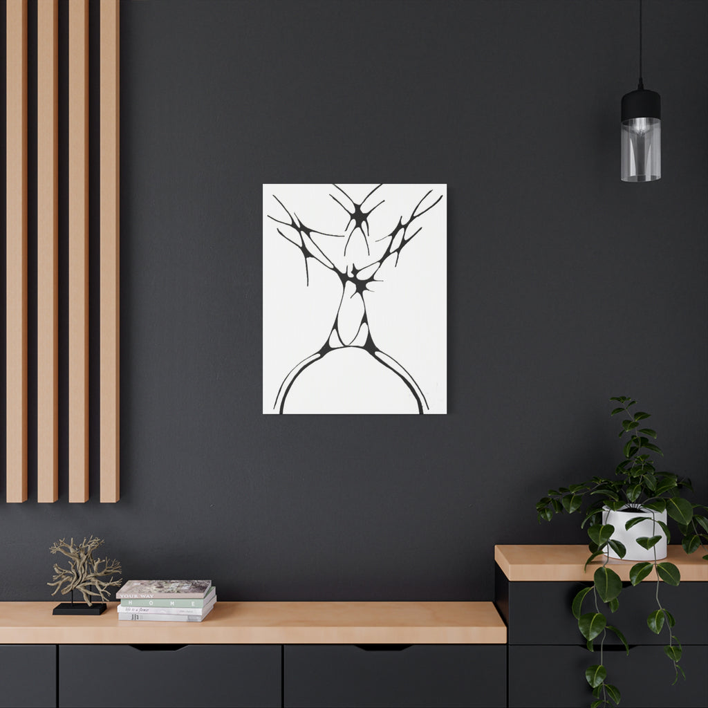 The Stag — Matte Canvas Print — Abstract Line Art Wall Art