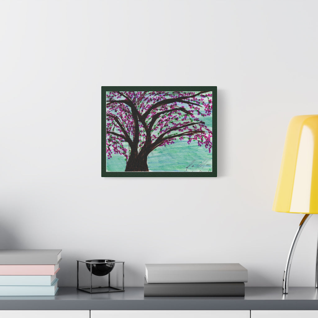 Blossoming Cherry Tree Matte Canvas Print — Stretched Wall Art (1.25")