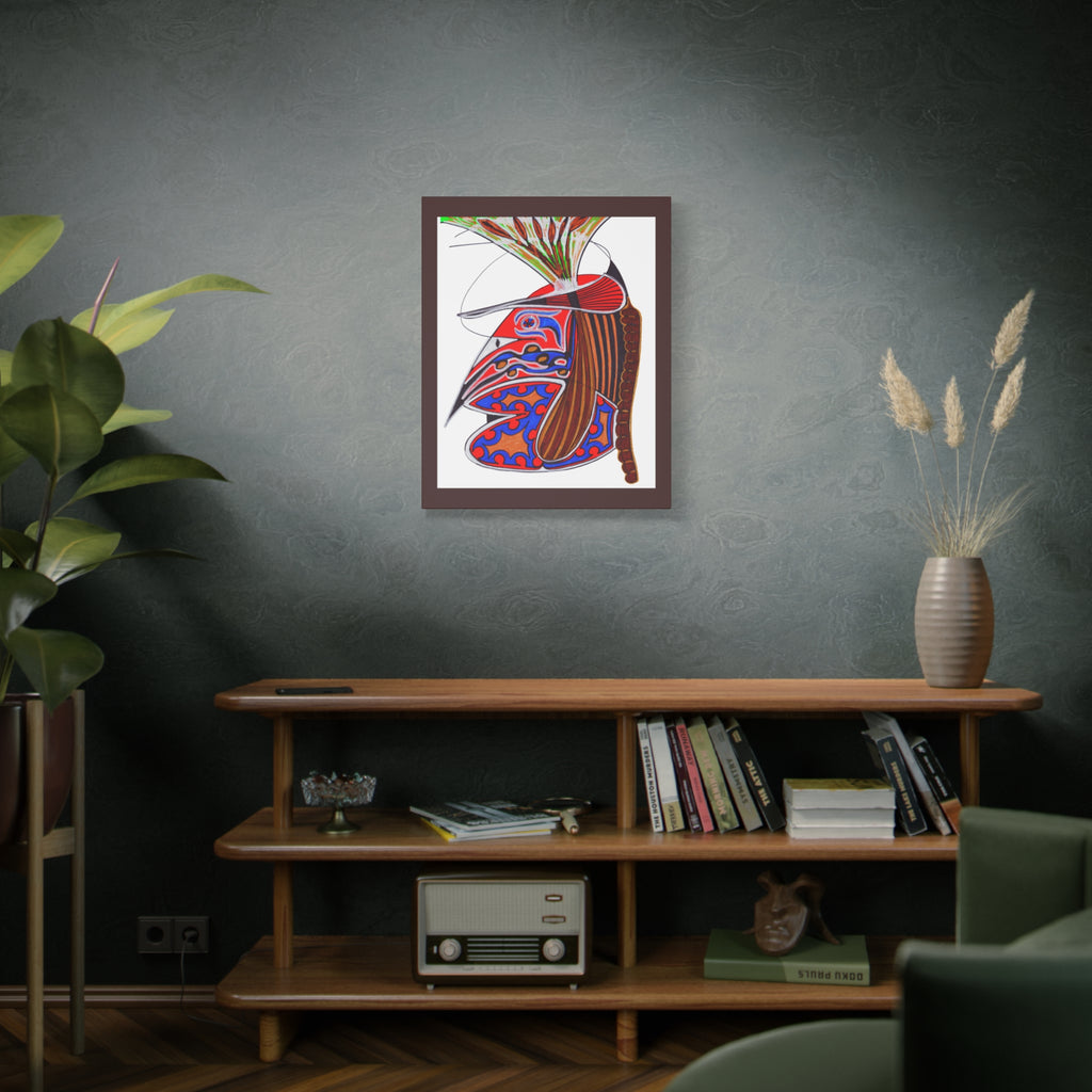 Native Face — Tribal Abstract Matte Canvas Print — Stretched Wall Art (1.25" Depth)