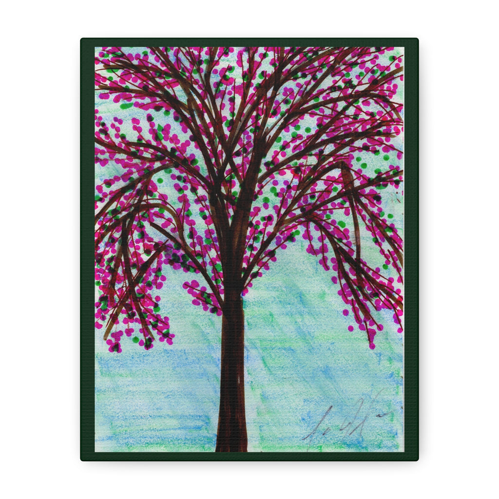 Pink Blossom Tree Matte Canvas Wall Art
