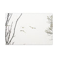 From the Gray — Winter Flight Matte Canvas Print — Black & White Bird Photography Wall Art