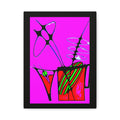 Abstract Cocktails 2 — Matte Canvas Print — Magenta Cocktail Wall Art