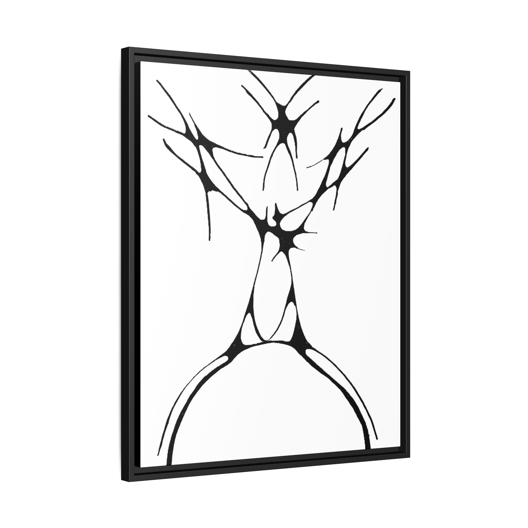 The Stag — Framed Matte Canvas Print — Abstract Line Art Wall Art