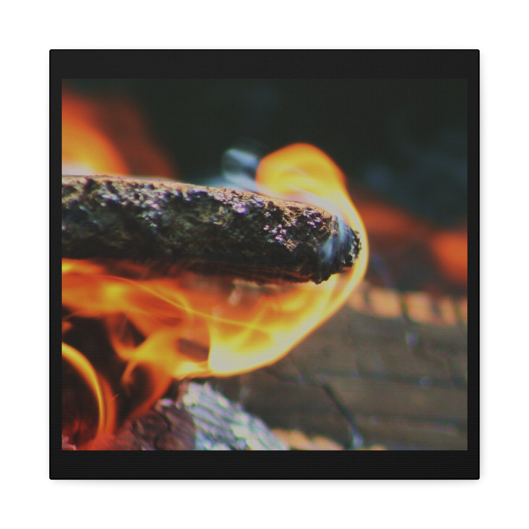 Pyre — The Last Light — Matte Canvas Print — Fire Photography Wall Art