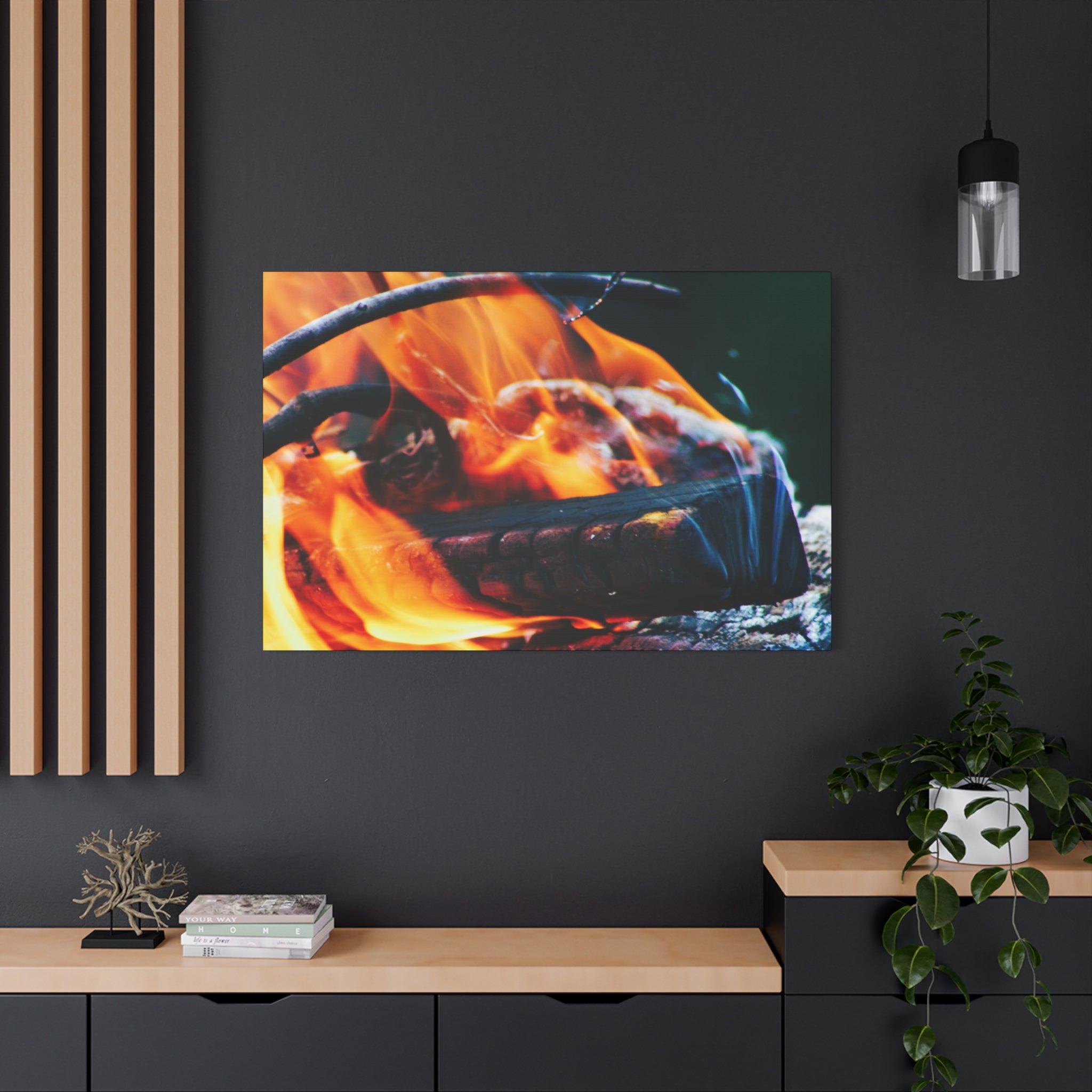 Pyre — The Crown — Matte Canvas Print — Fire Photography Wall Art