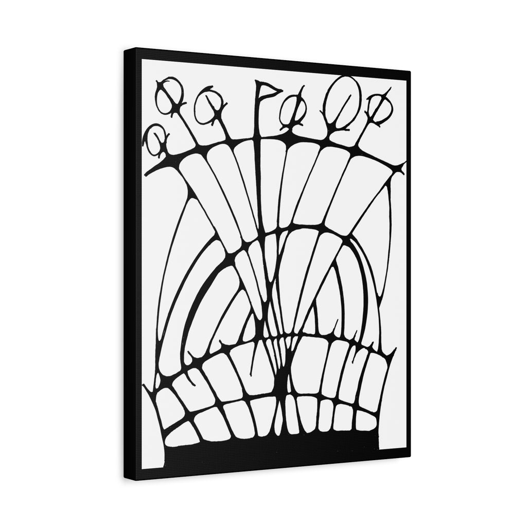 Pirate Ship — Matte Canvas Print — Abstract Black & White Wall Art