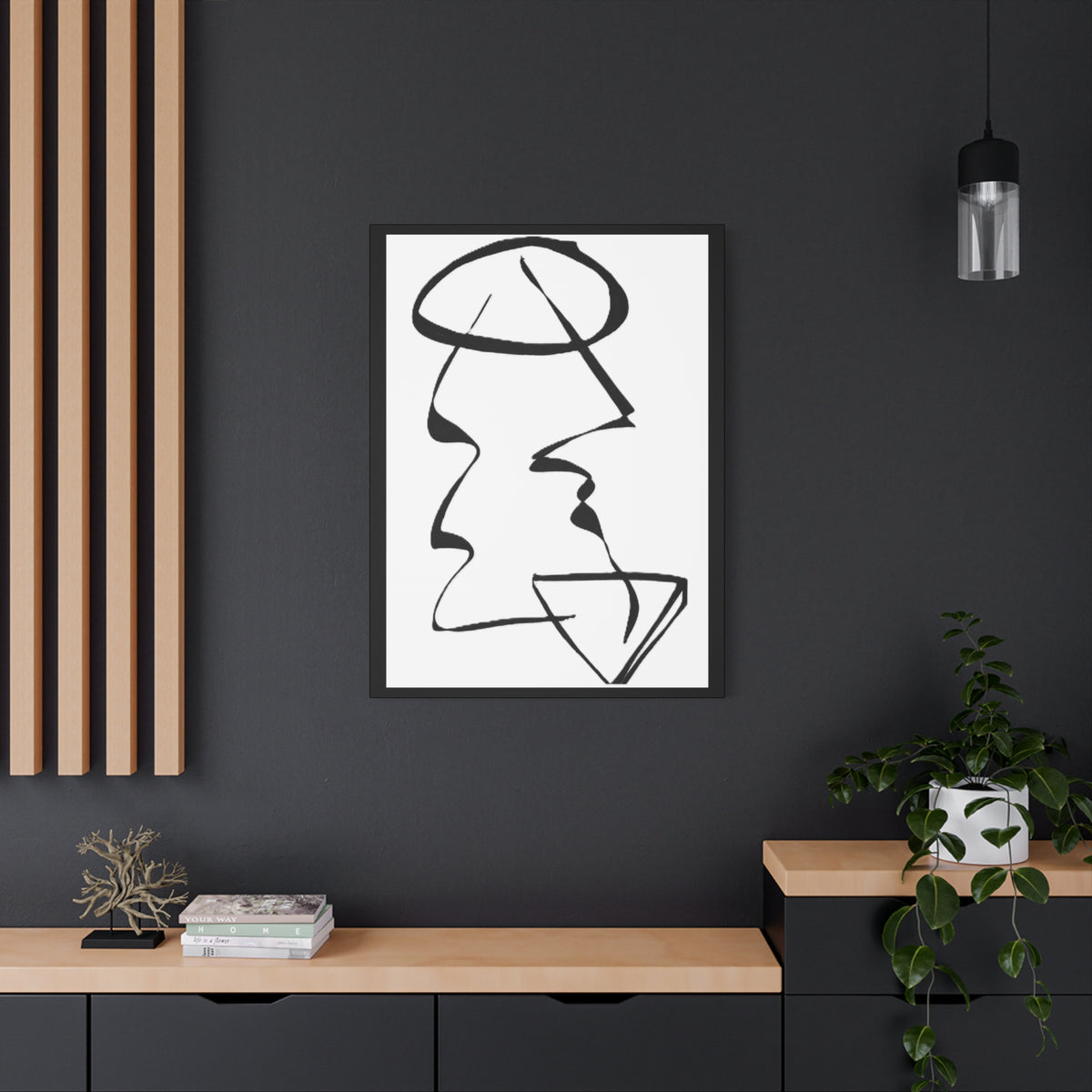 Unresolved — Matte Canvas Print — Abstract Line Art Wall Art