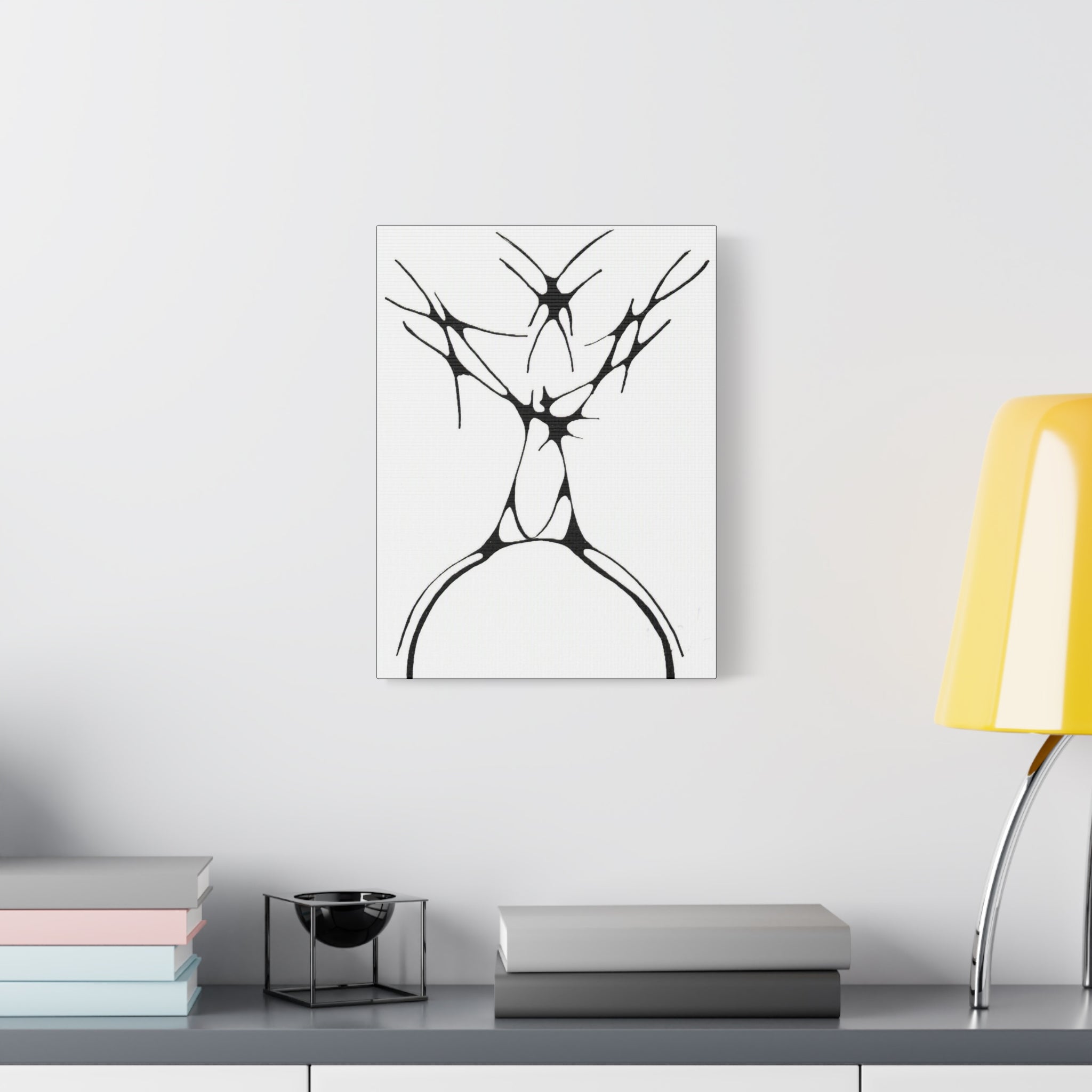 The Stag — Matte Canvas Print — Abstract Line Art Wall Art