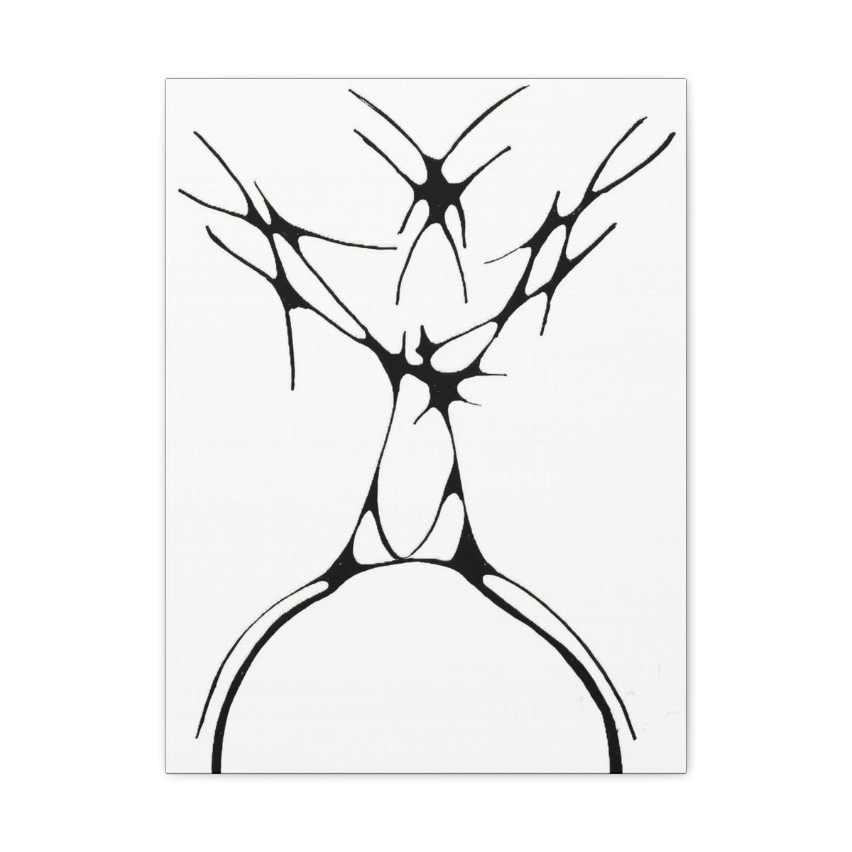 The Stag — Matte Canvas Print — Abstract Line Art Wall Art