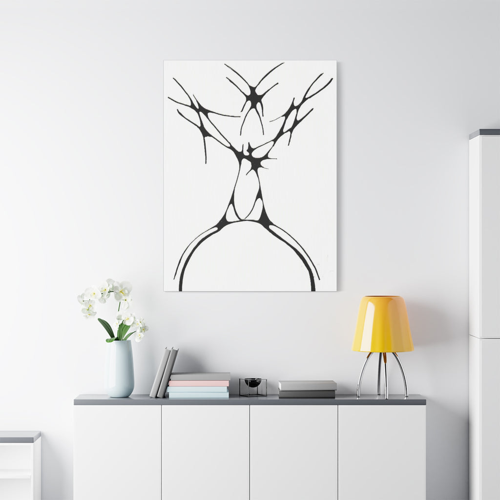 The Stag — Matte Canvas Print — Abstract Line Art Wall Art