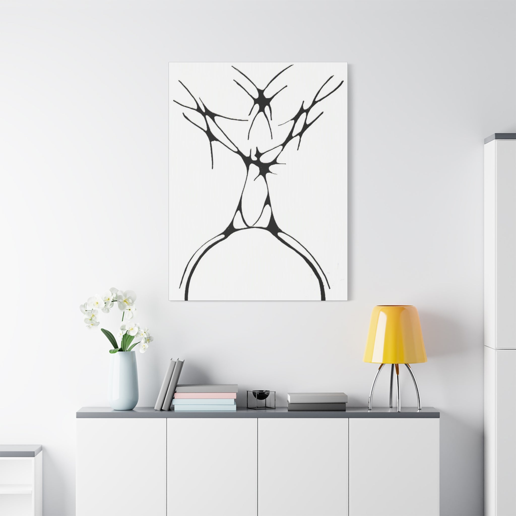 The Stag — Matte Canvas Print — Abstract Line Art Wall Art