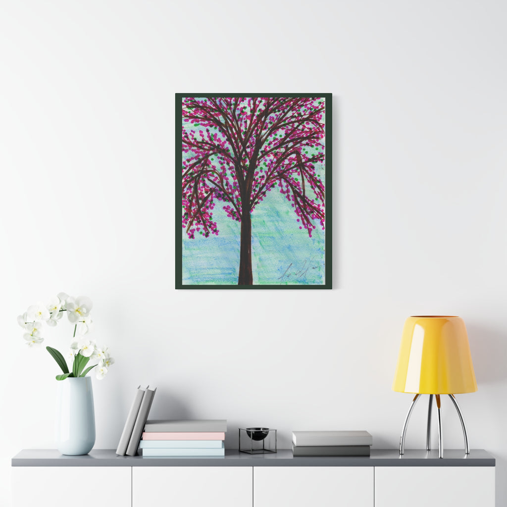 Pink Blossom Tree Matte Canvas Wall Art
