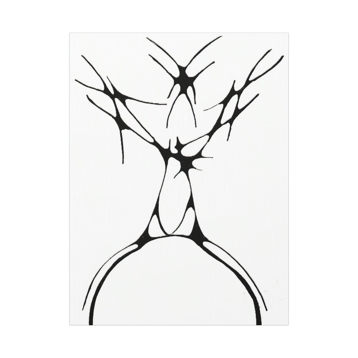 The Stag — Matte Canvas Print — Abstract Line Art Wall Art