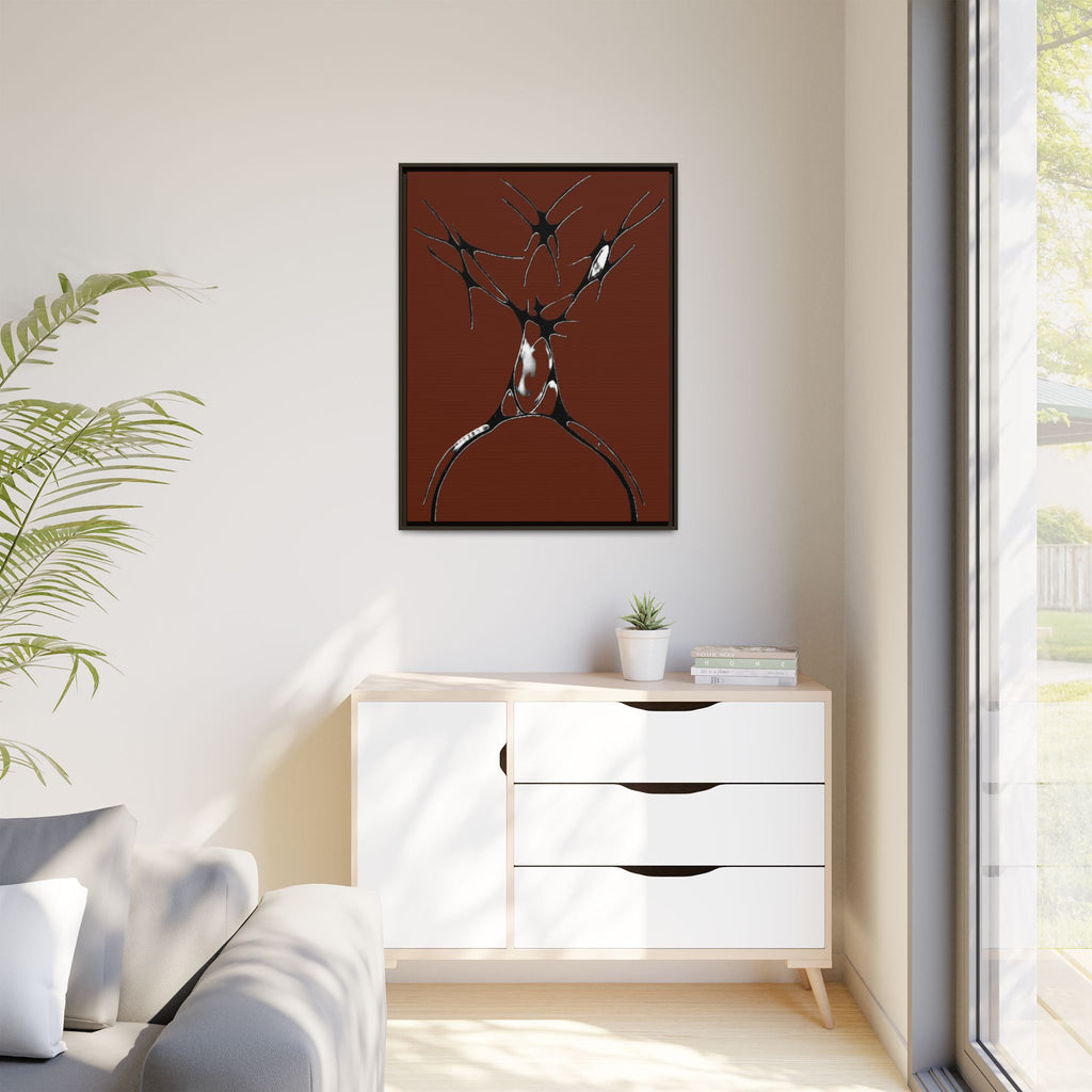 Sovereign — Framed Matte Canvas Print — Abstract Stag Wall Art