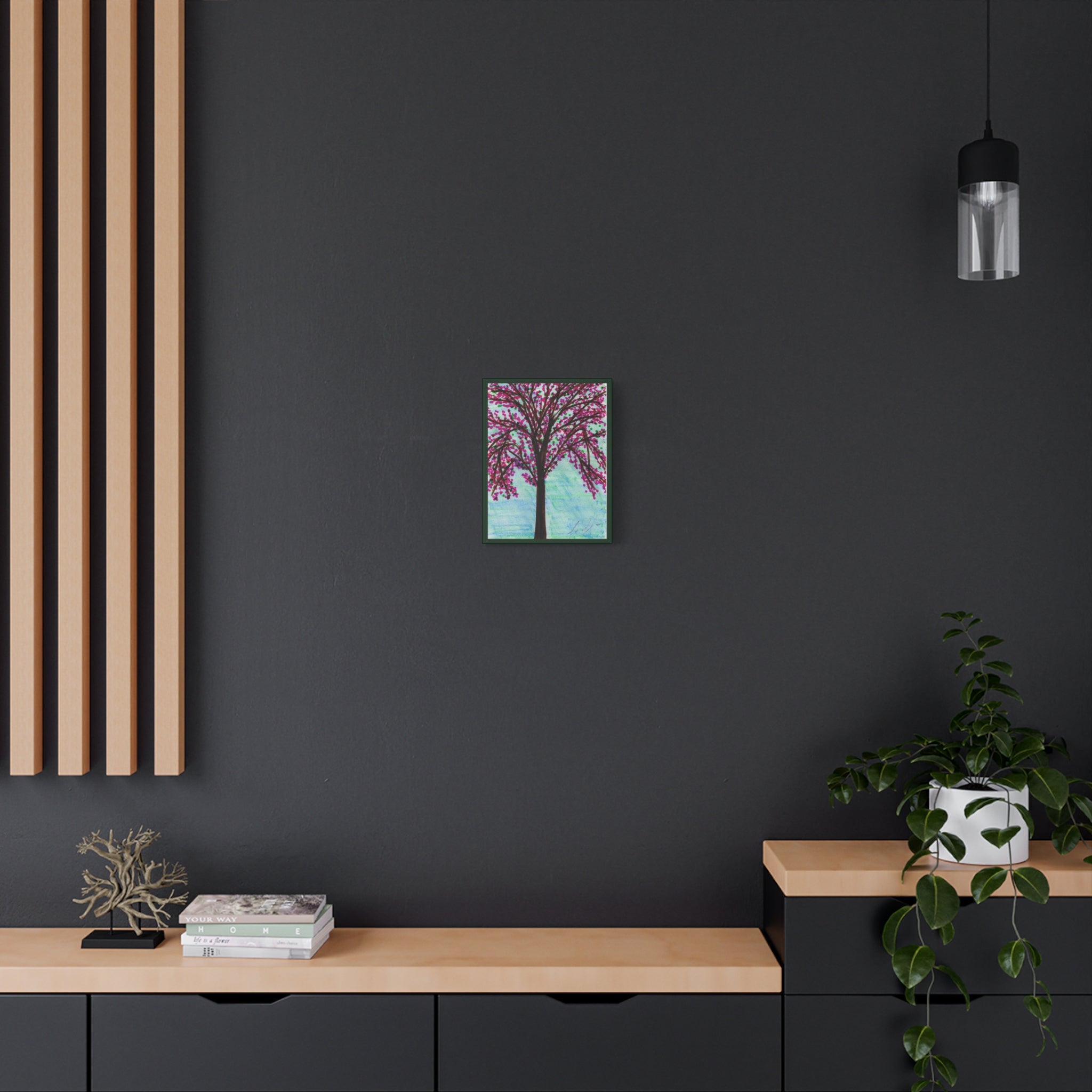 Pink Blossom Tree Matte Canvas Wall Art
