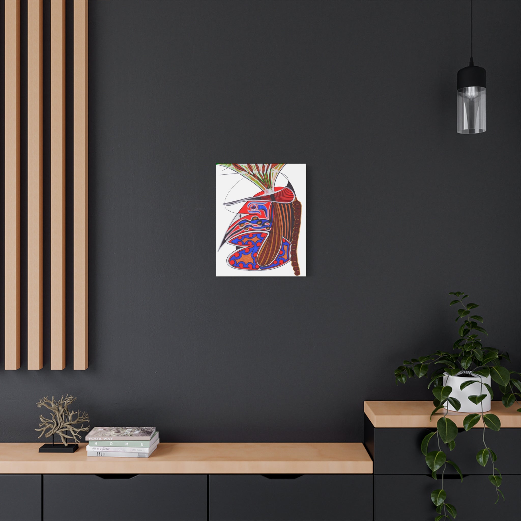 Abstract Tribal Bird Art Canvas
