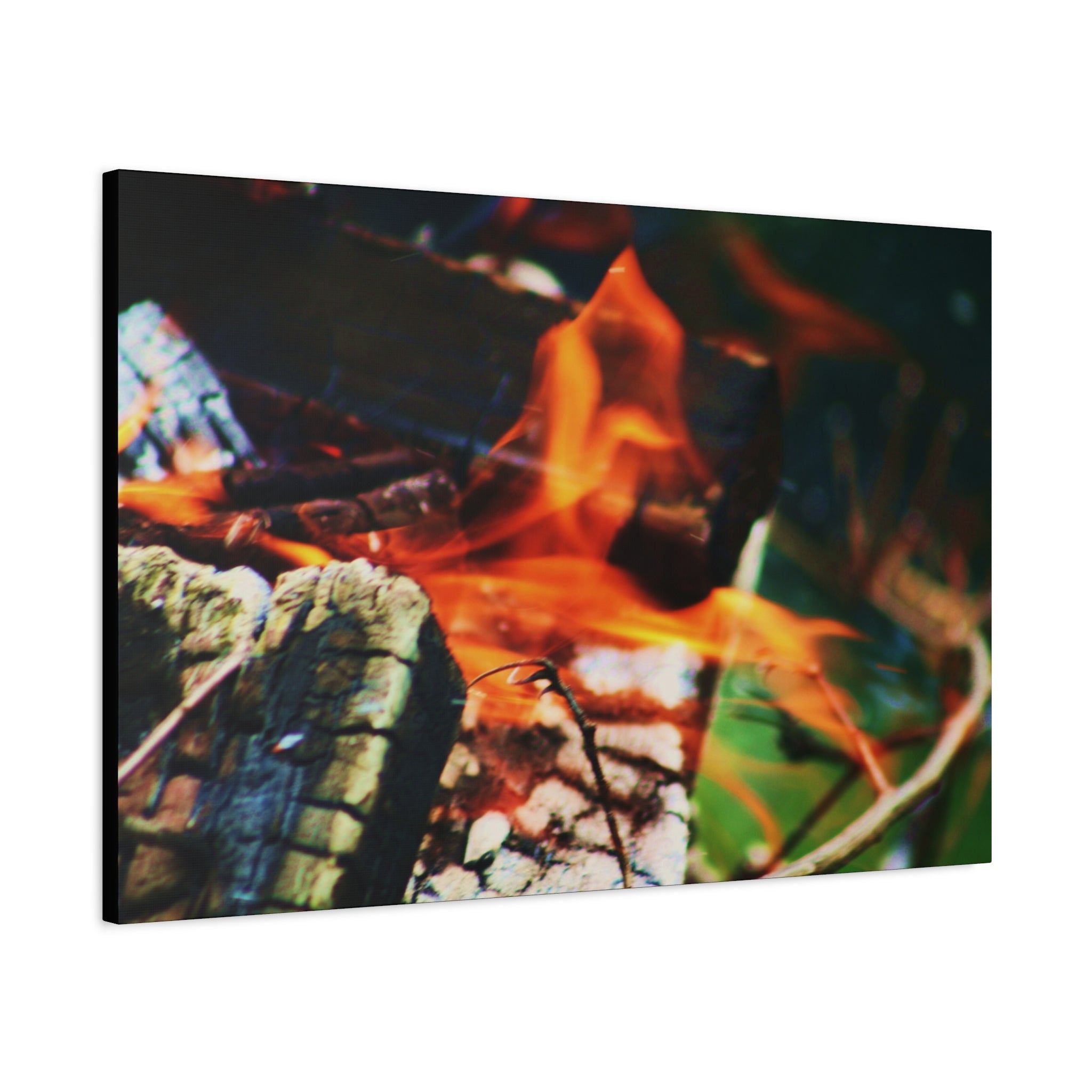 Campfire Flames Matte Canvas Wall Art