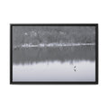 A Quiet Moment — Framed Matte Canvas Print — Black & White Nature Photography Wall Art