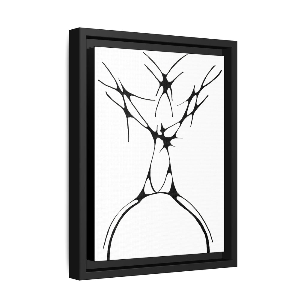 The Stag — Framed Matte Canvas Print — Abstract Line Art Wall Art