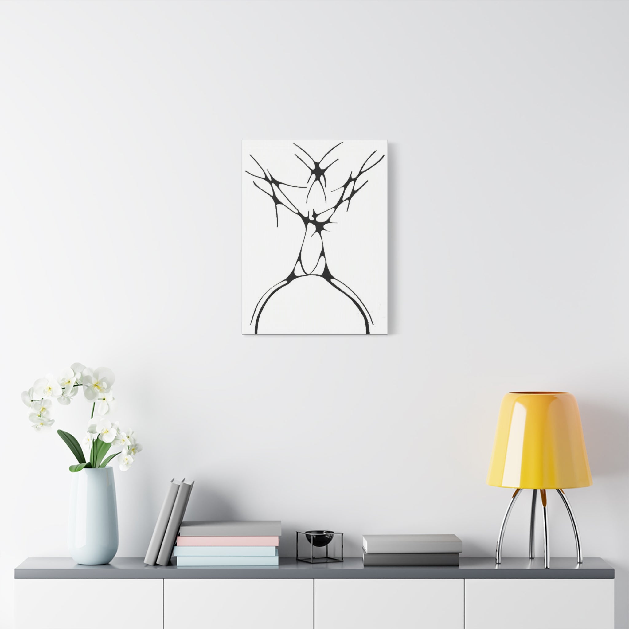 The Stag — Matte Canvas Print — Abstract Line Art Wall Art
