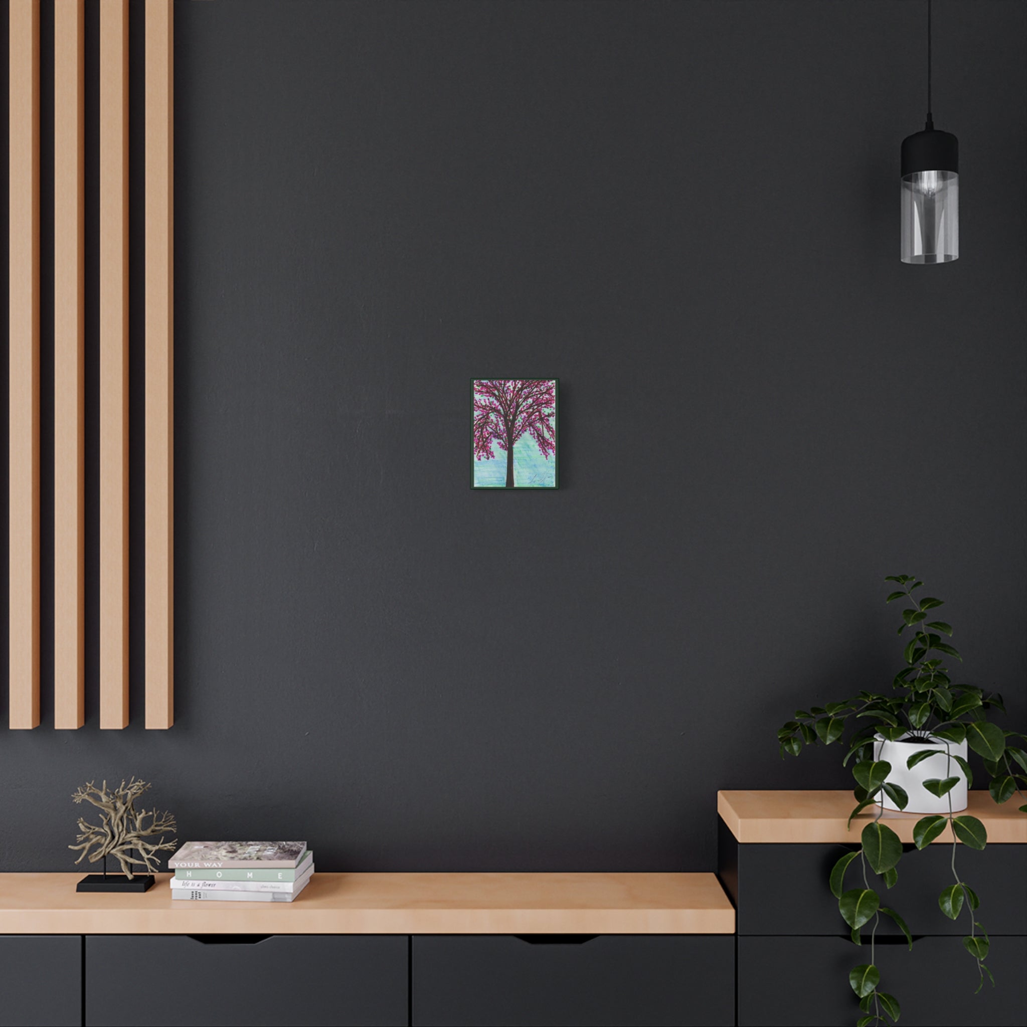Pink Blossom Tree Matte Canvas Wall Art