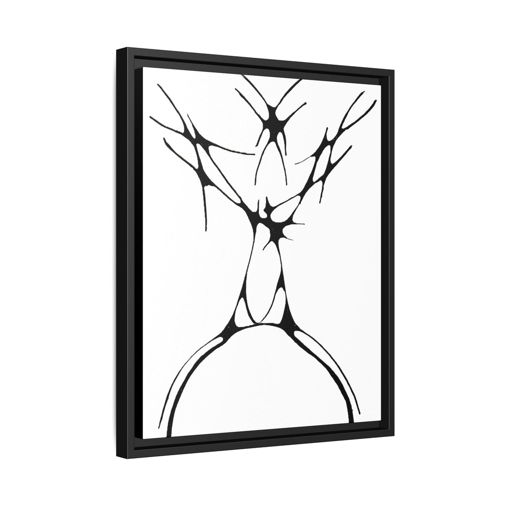 The Stag — Framed Matte Canvas Print — Abstract Line Art Wall Art
