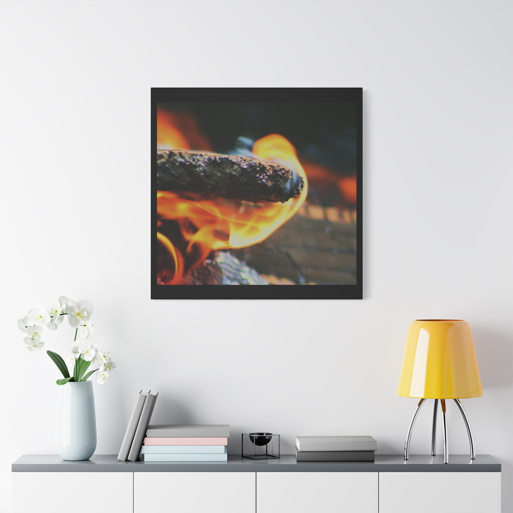 Pyre — The Last Light — Matte Canvas Print — Fire Photography Wall Art