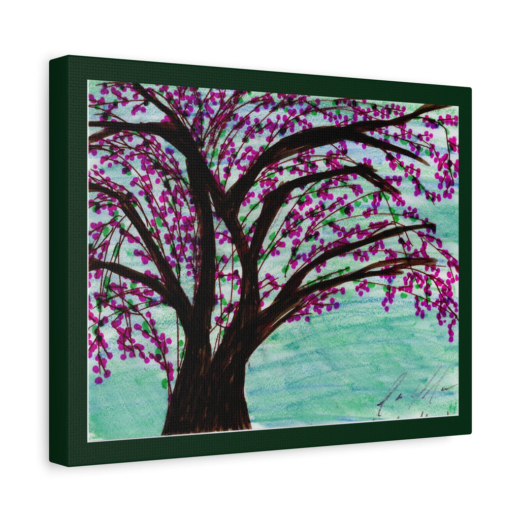 Blossoming Cherry Tree Matte Canvas Print — Stretched Wall Art (1.25")