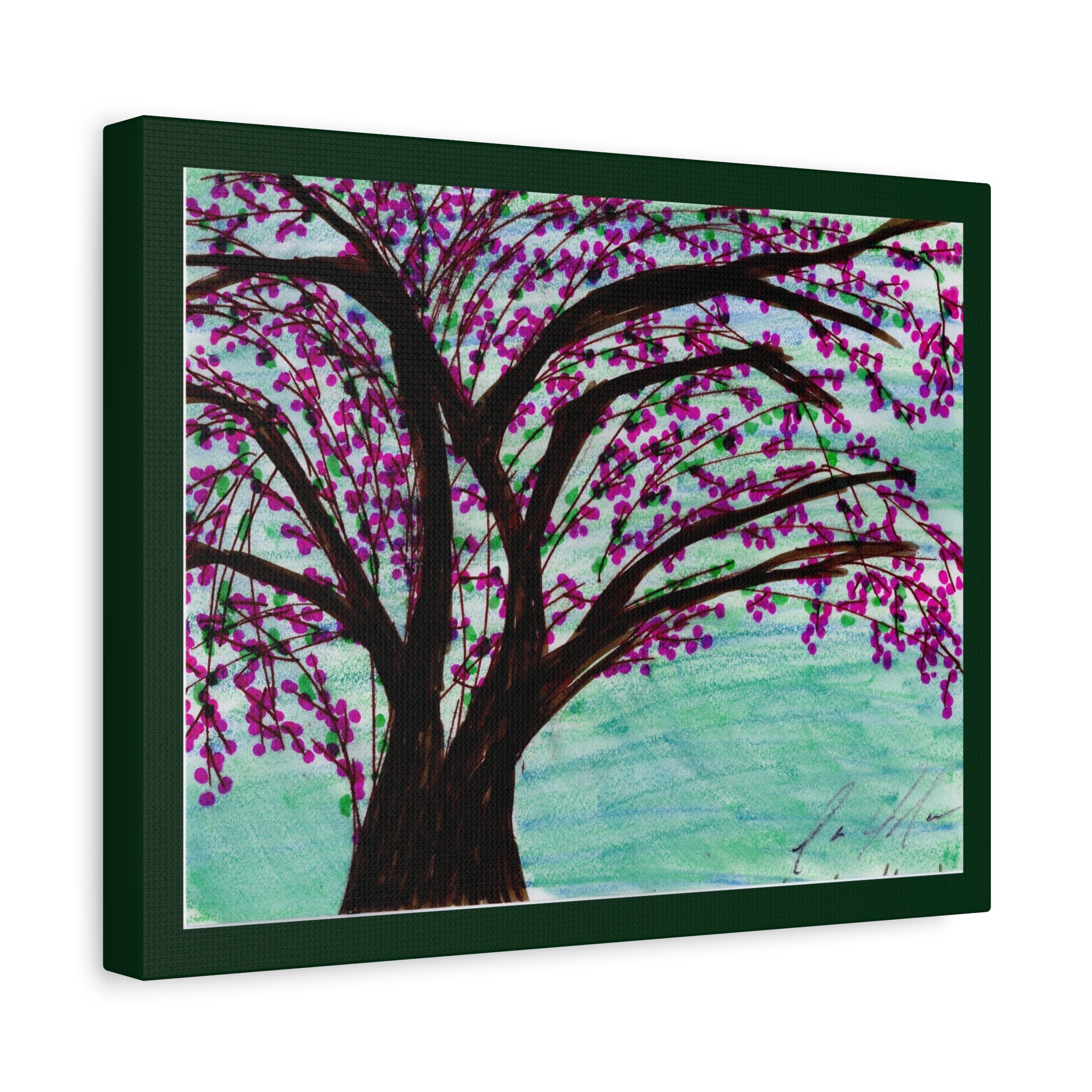 Blossoming Cherry Tree Matte Canvas Print — Stretched Wall Art (1.25")