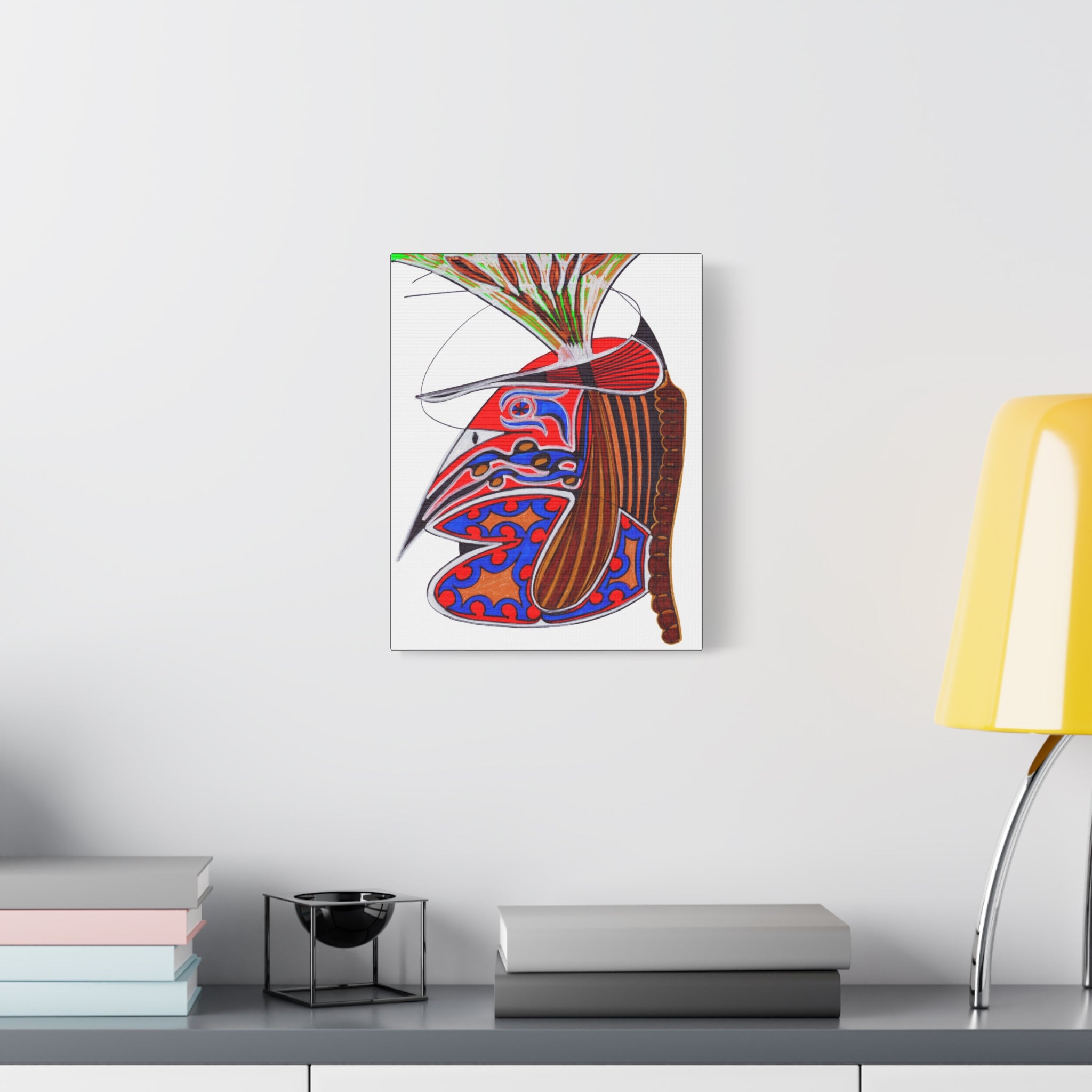 Abstract Tribal Bird Art Canvas