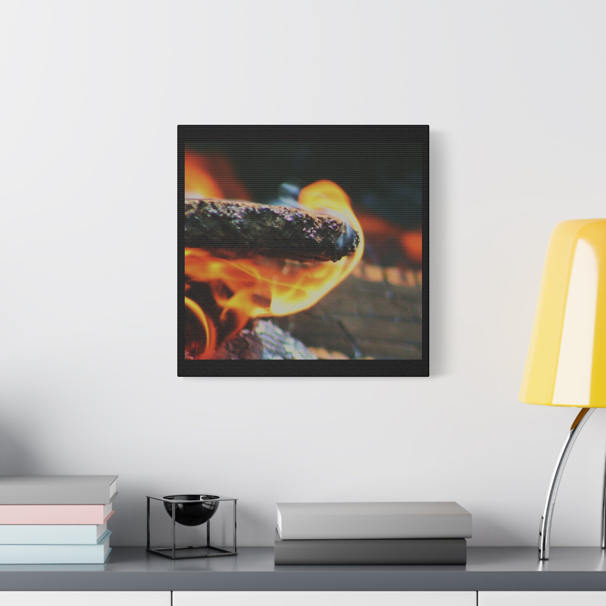 Pyre — The Last Light — Matte Canvas Print — Fire Photography Wall Art