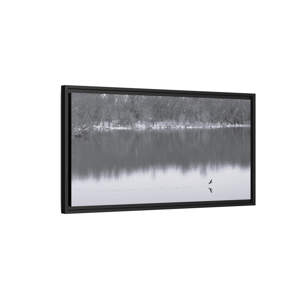 A Quiet Moment — Framed Matte Canvas Print — Black & White Nature Photography Wall Art