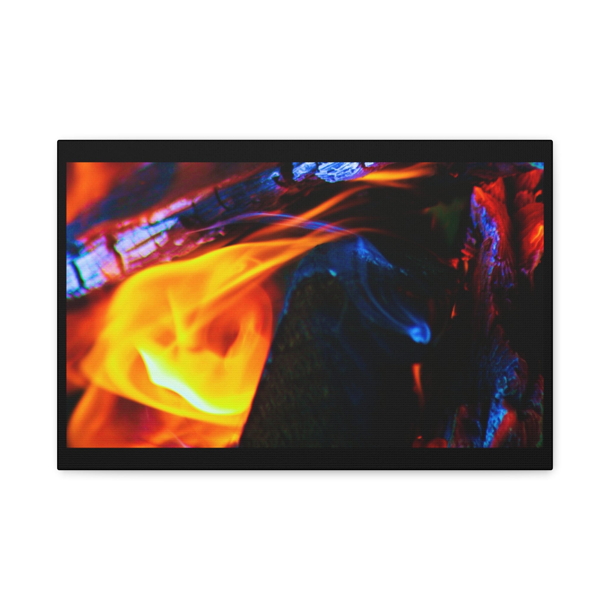 Pyre — Face in the Flame — Matte Canvas Print — Fire Photography Wall Art