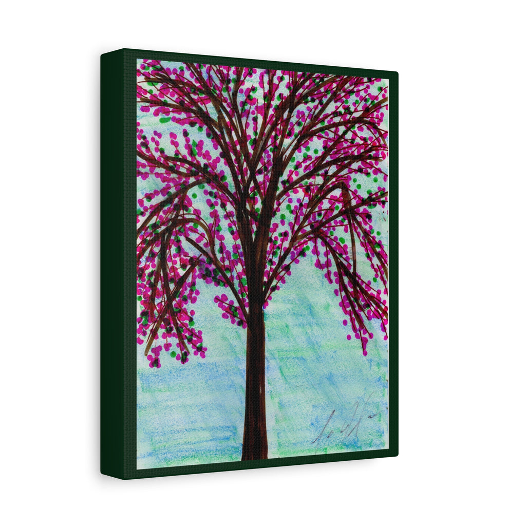 Pink Blossom Tree Matte Canvas Wall Art