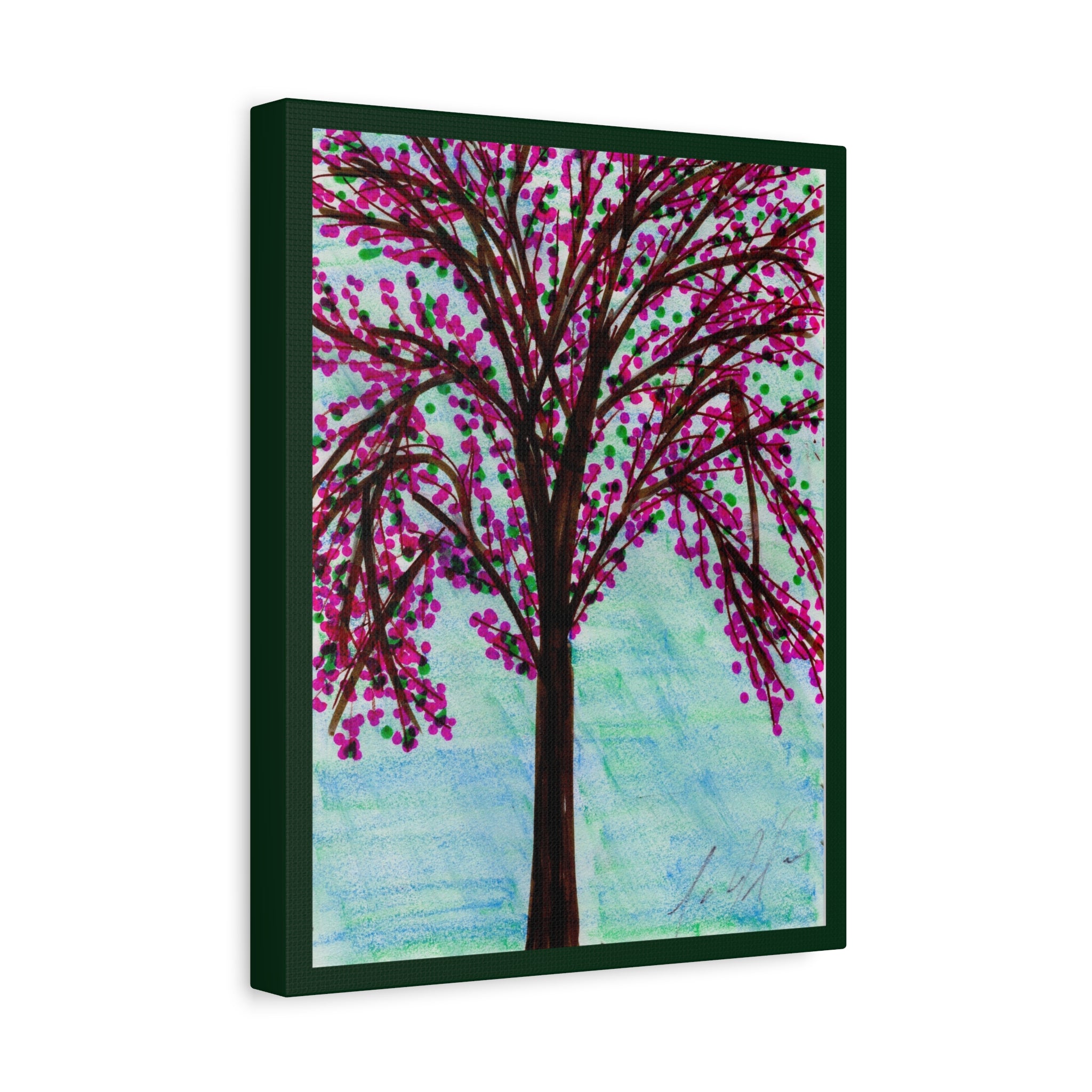 Pink Blossom Tree Matte Canvas Wall Art