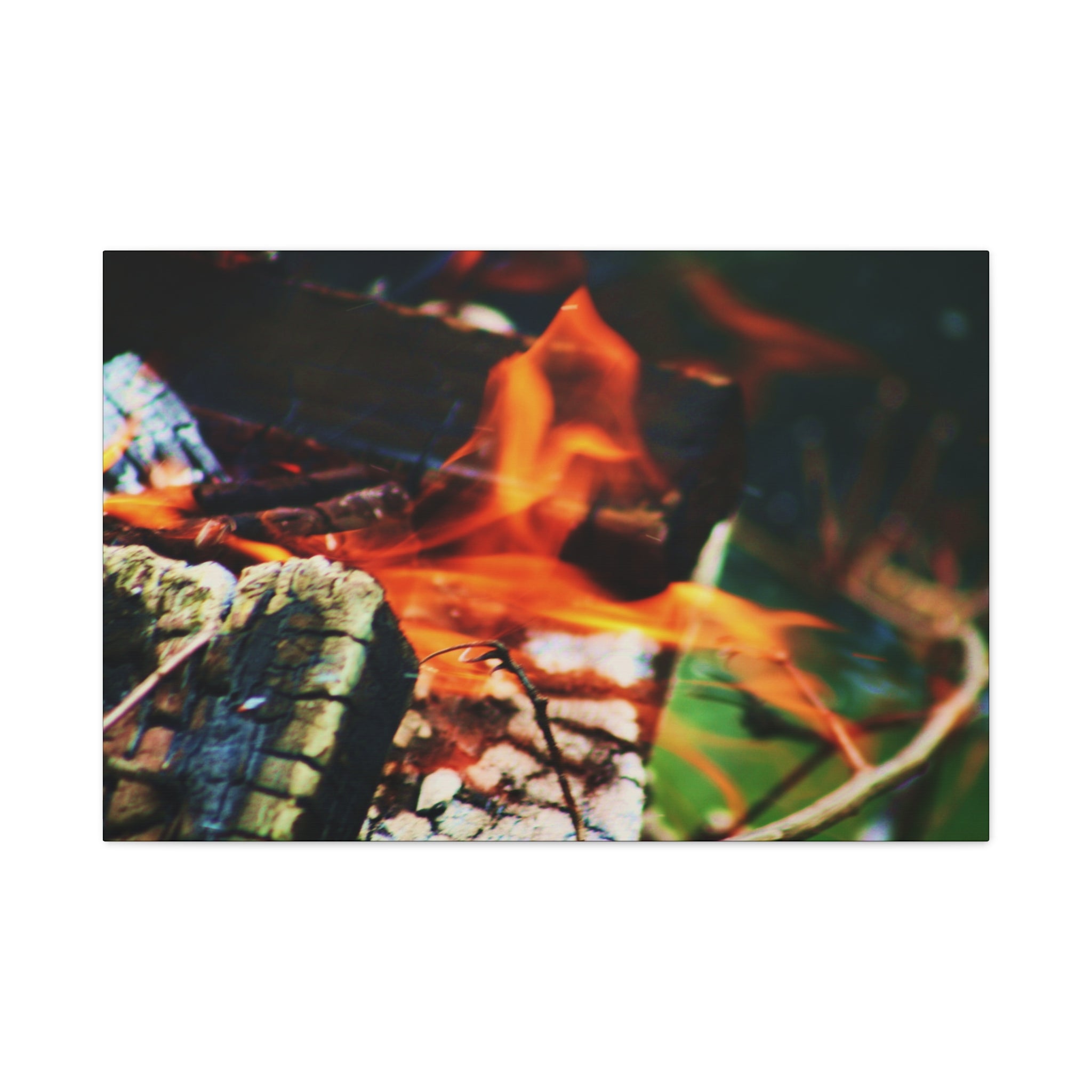 Campfire Flames Matte Canvas Wall Art