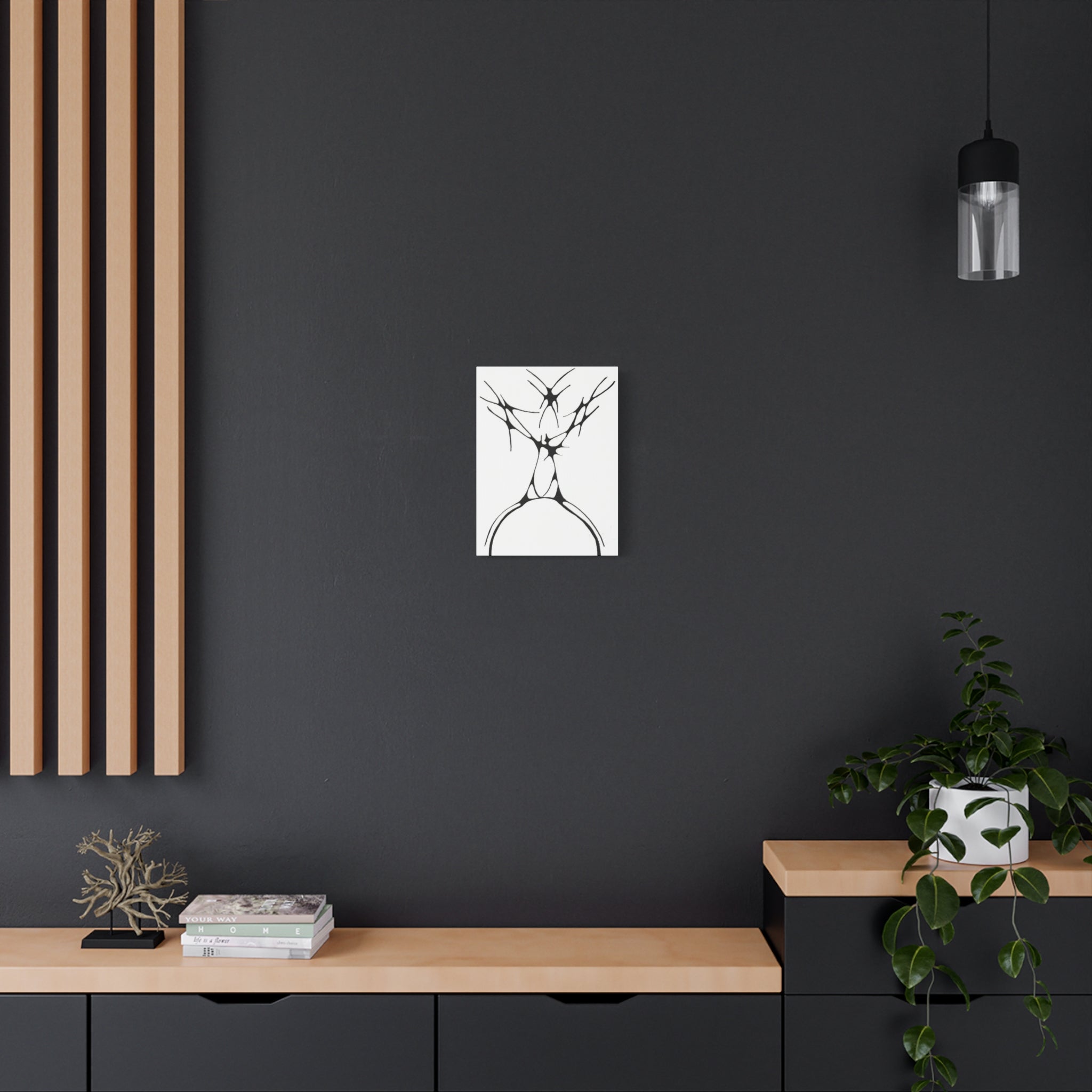 The Stag — Matte Canvas Print — Abstract Line Art Wall Art