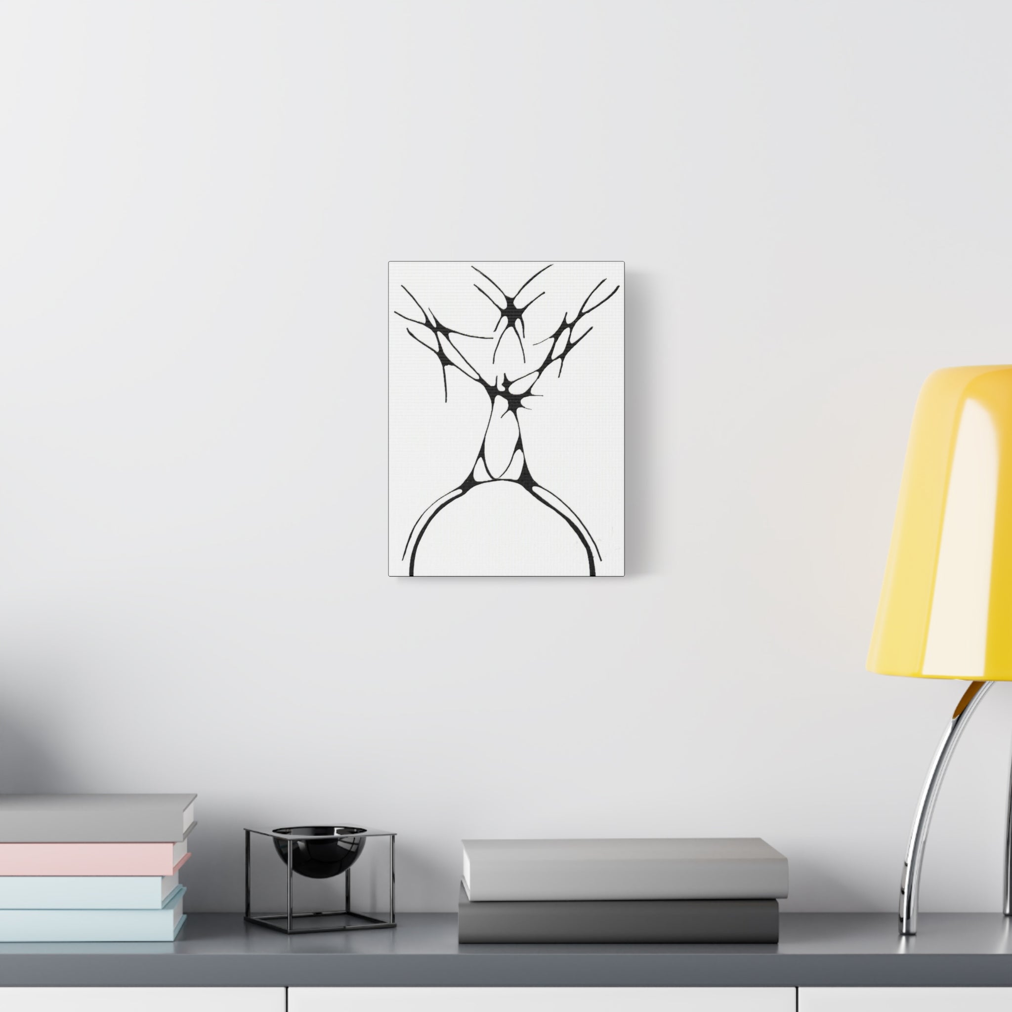 The Stag — Matte Canvas Print — Abstract Line Art Wall Art