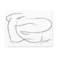 Minimalist Abstract Line Art Canvas — Black & White Stretched Matte