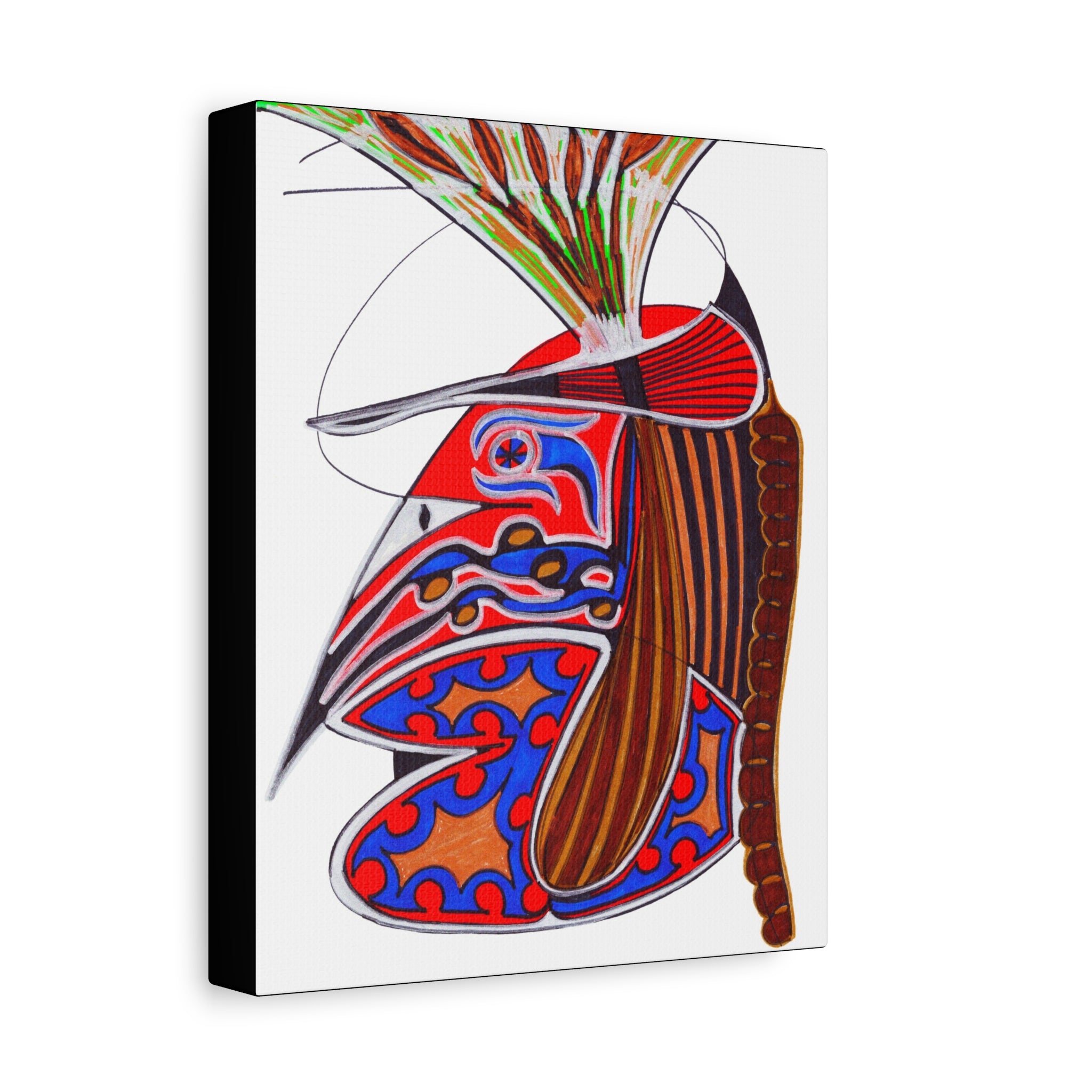 Abstract Tribal Bird Art Canvas