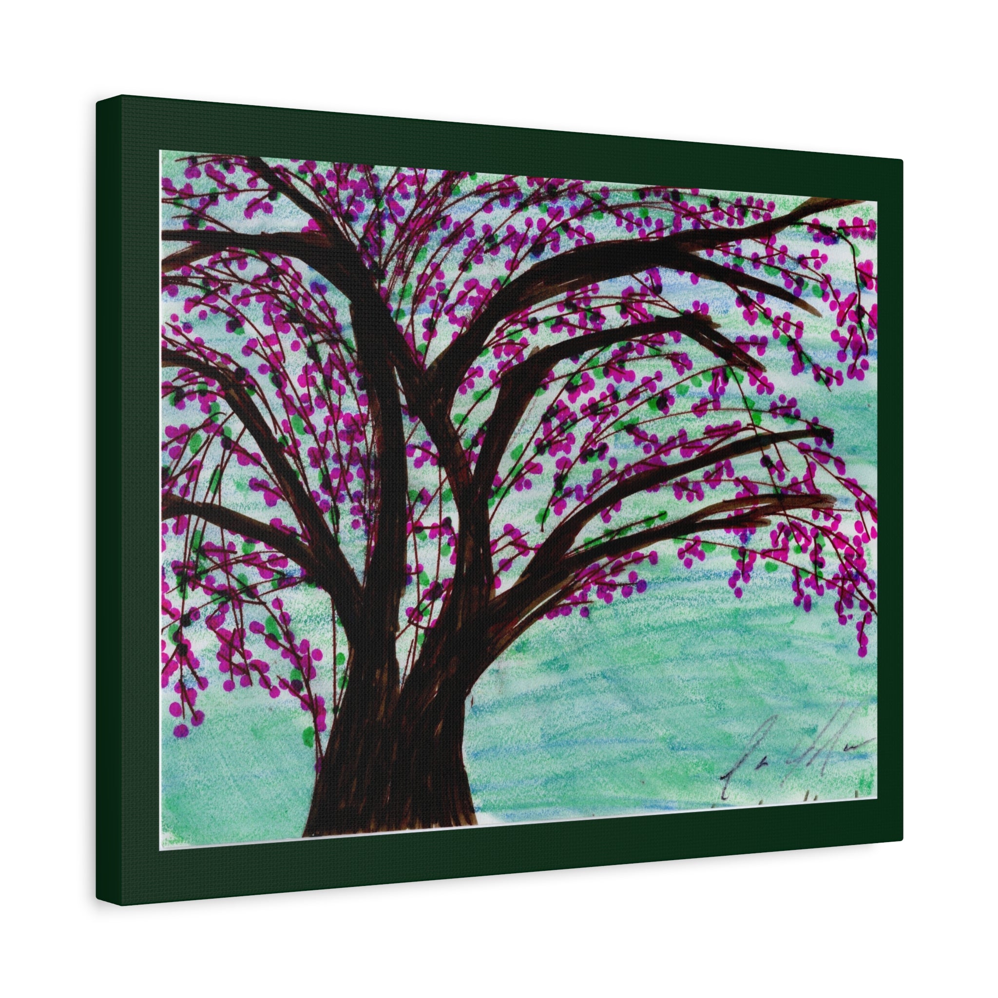 Blossoming Cherry Tree Matte Canvas Print — Stretched Wall Art (1.25")