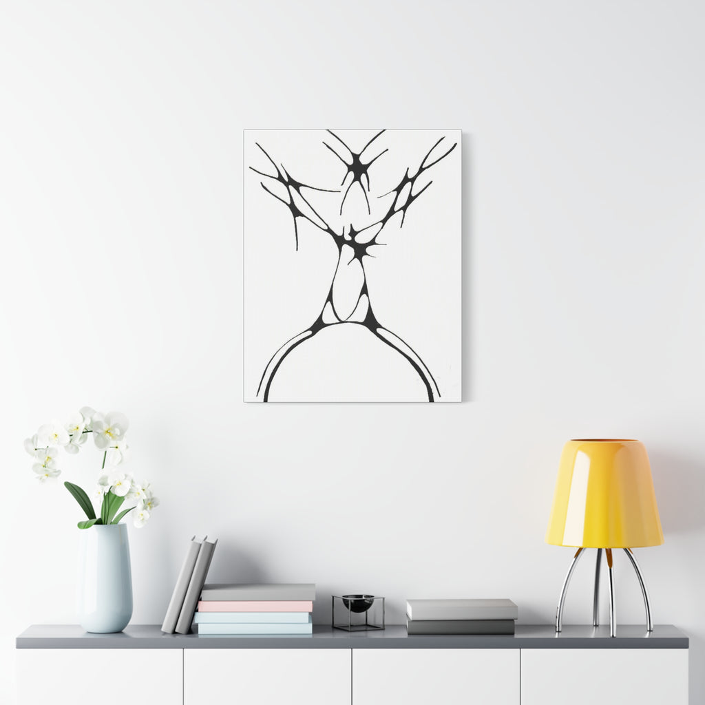 The Stag — Matte Canvas Print — Abstract Line Art Wall Art